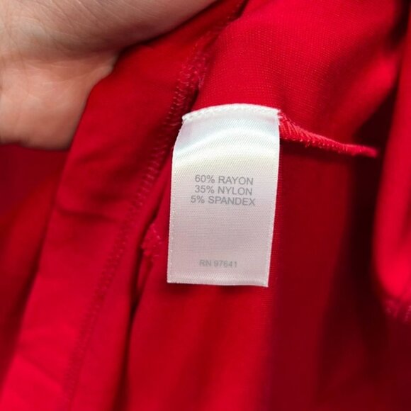 J. Jill Womens Simple Elegance Fit & Flare Knit Midi Dress Small Red - Picture 3 of 12